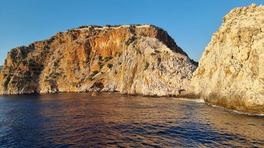 Alanya: Catamaran Boat Trip with Sunbathing and Swimming - Seeing Pirates Cave, Lovers Cave, and Phosphorus Cave