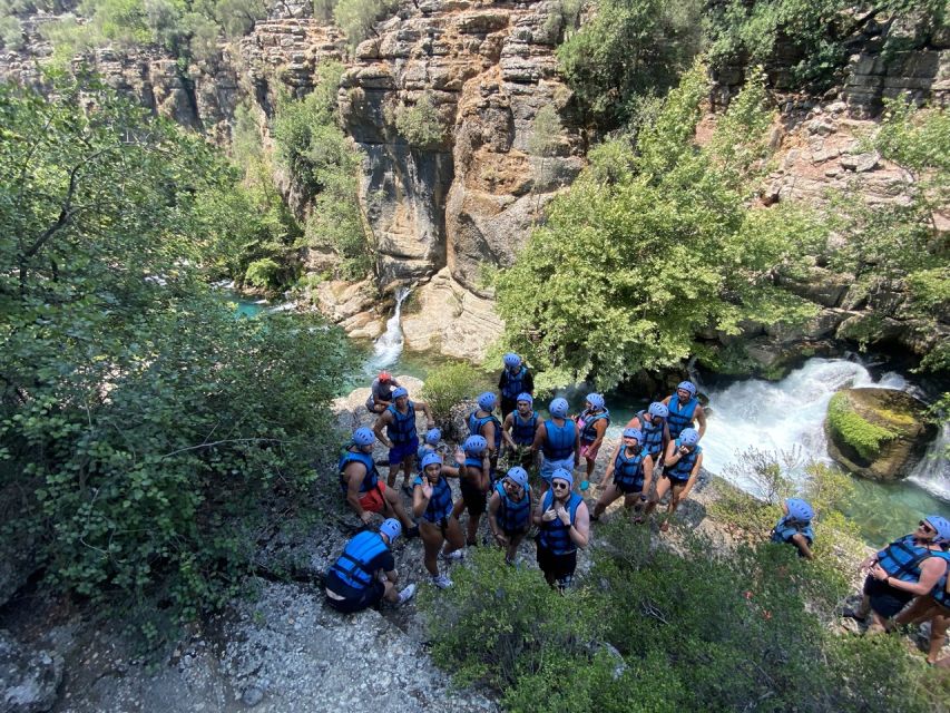 Alanya/City of Side: Canyoning, Rafting and Ziplining Tour - Getting ready at the rafting base