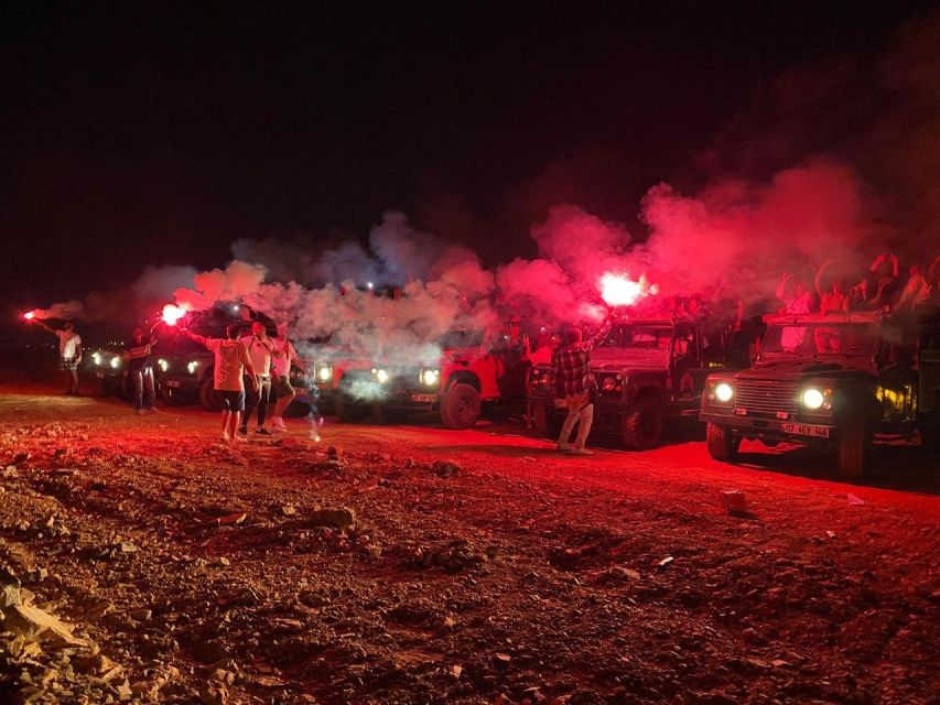 Alanya: Evening Jeep Tour with Sunset Boat Trip and Dinner - Fireworks and Alanya by night