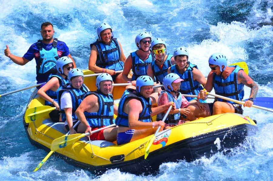 Alanya: Full Day Whitewater rafting with lunch and transport - Safety briefing and raft groups