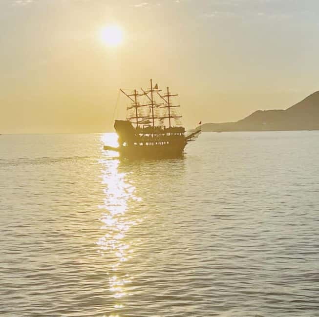 Alanya Optional Alcoholic Sunset Boat Cruise and Foam Party - The first swim at the Red Tower