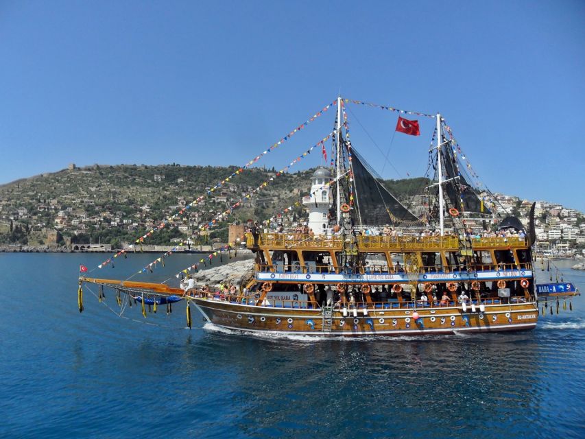 Alanya: Pirate Boat Tour with Unlimited Soft Drinks & Lunch - The first coastal run and Shipyard Alanya