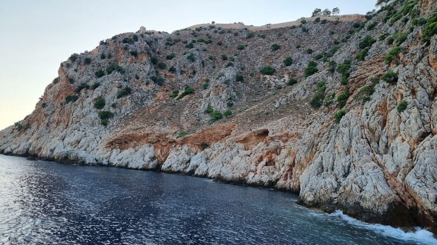 Alanya: Relax Boat Trip With Lunch & Swimming - Red Tower, shipyard, and Alanya Castle from the sea