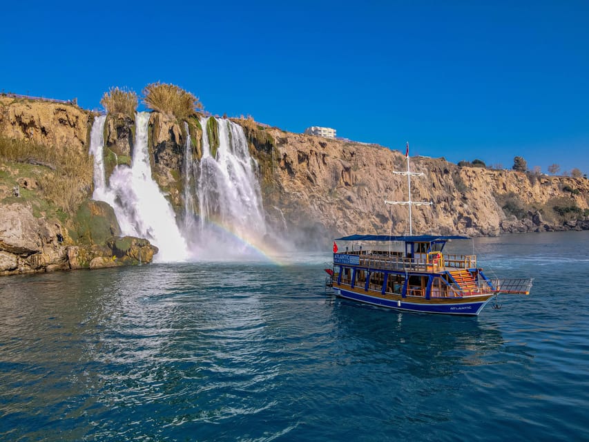 Antalya: Beach & Waterfalls Boat Trip w/ Lunch & Soft Drinks - Key points at a glance