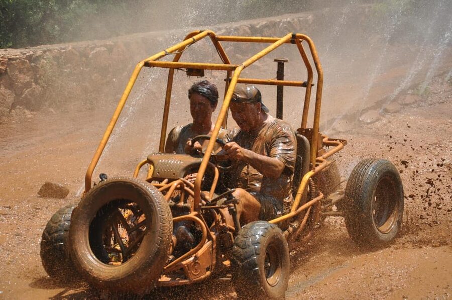 Antalya: Buggy Safari with Family Drive Option - Following the guide onto the dirt tracks