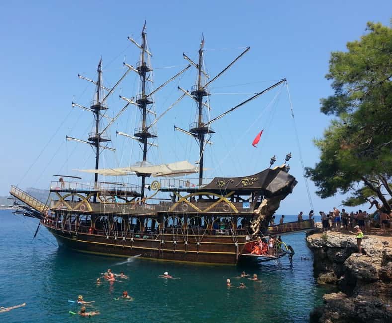 Antalya & Kemer: Pirate Boat Tour With Foam Party & Swimming - From Kemer marina to the open Mediterranean