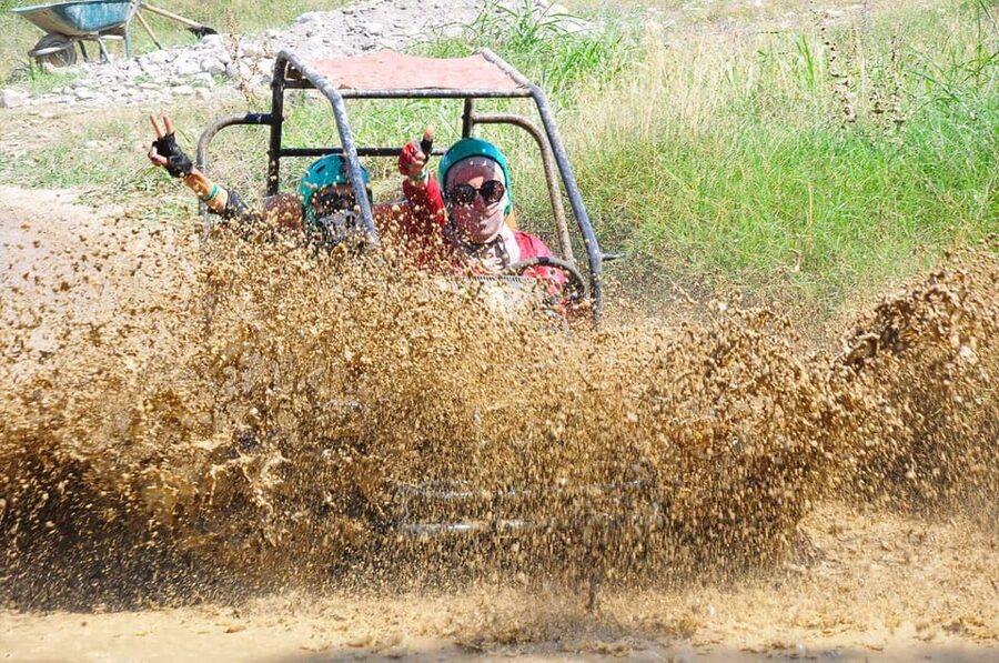 Antalya: Private Rafting, Zipline, Quad or Buggy w/ Lunch - Ziplining above the countryside