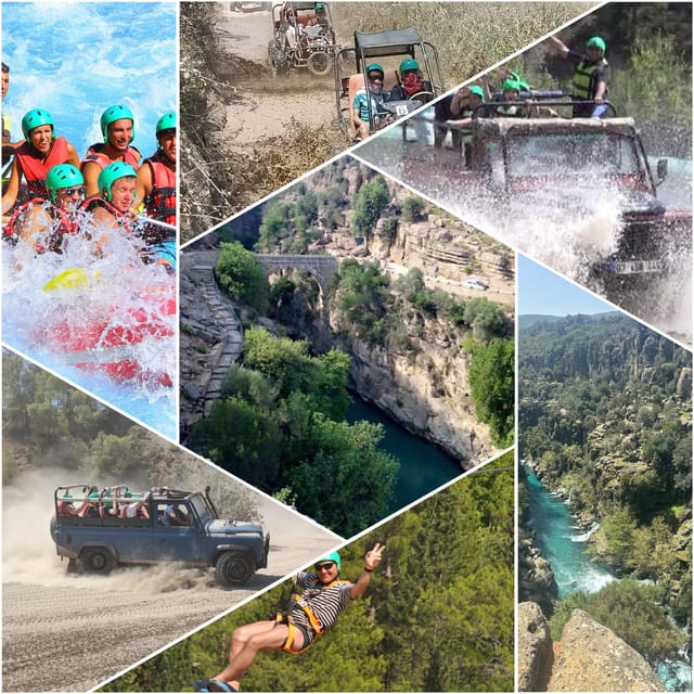 Antalya: Rafting Jeep Buggy&Quad Safari zipline canyon visit - A full day of action outside Antalya