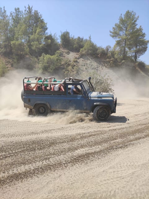 Antalya: Rafting Jeep Buggy&Quad Safari zipline canyon visit - Ziplining above the canyon