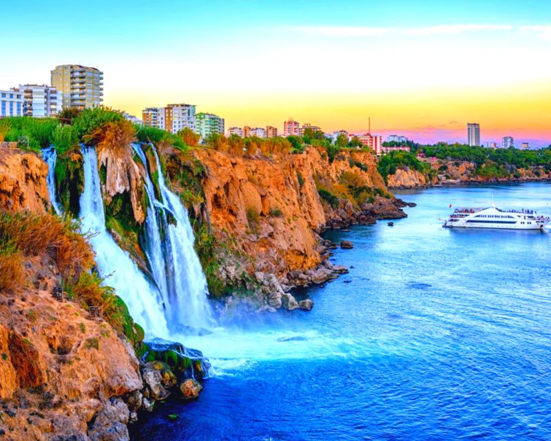 Antalya: Relax Boat Trip with Lunch to the Duden Waterfall - Lunch with a view of the waterfall