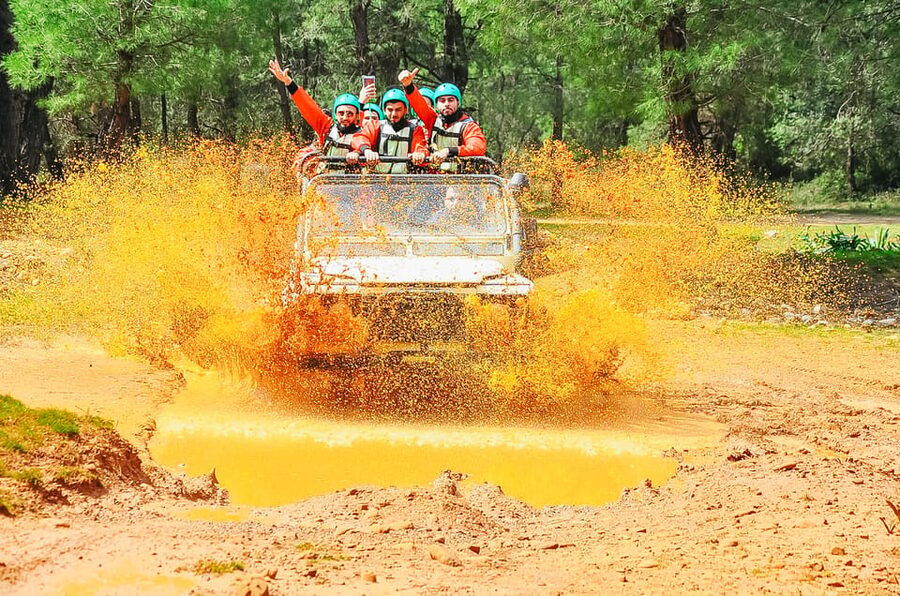 Antalya: Ziplining, Rafting, Jeep Tour & Quad Safari w/Lunch - What the Jeep ride really includes