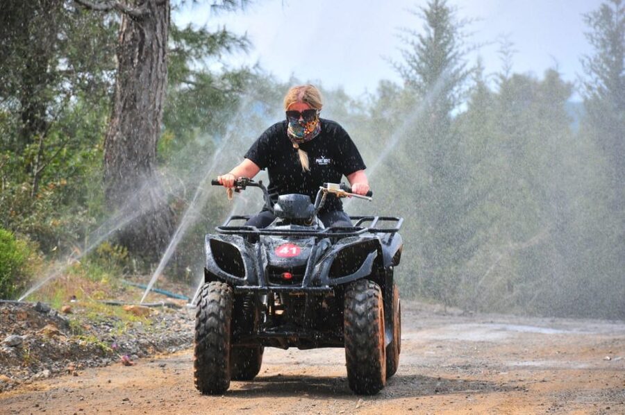 Bodrum: Off-Road Quad Safari with Hotel Pickup - Rough roads, dust, and pine trees