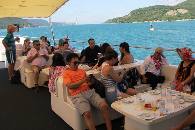 Bosphorus Luxury Lunch Cruise & Black Sea Swimming Experience - Beneath the two great Bosphorus bridges