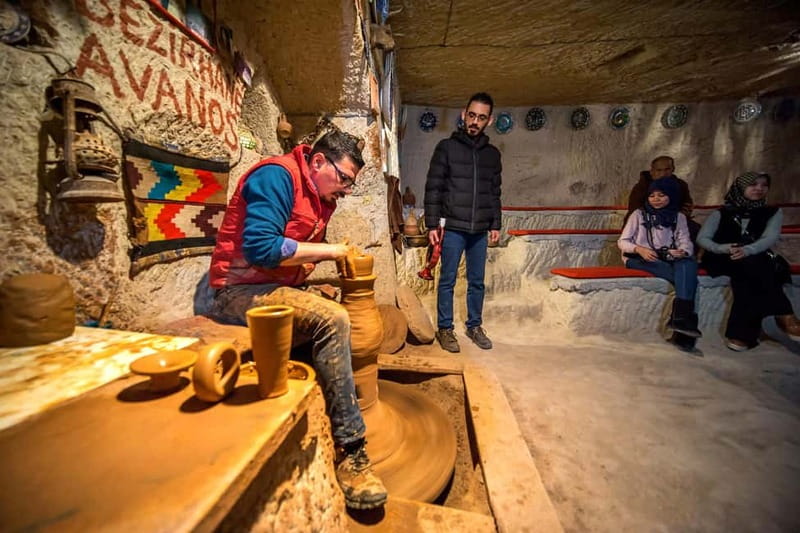 Cappadocia: Authentic Pottery Workshop Experience - Getting your first turn at the wheel