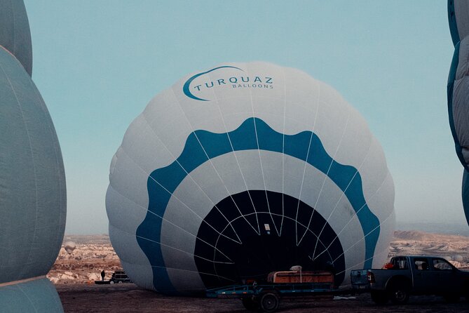 Cappadocia Hot Air Balloon Ride/ Turquaz Balloons - Landing on a trailer and celebrating afterward