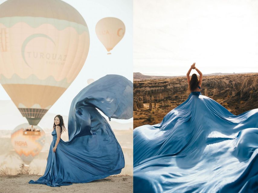 Cappadocia: Photo Shooting With Flying Dresses - Inside the natural cave in a fairy chimney