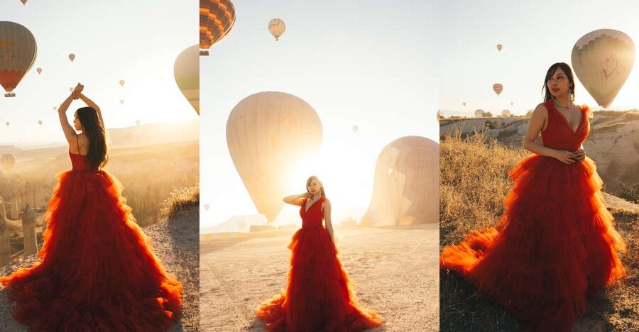 Cappadocia: Photo Shooting With Flying Dresses - The night-before dress delivery