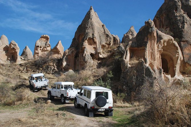 Cappadocia: Sunrise and Sunset Jeep Safari - Ortahisar ends with a striking rock tower