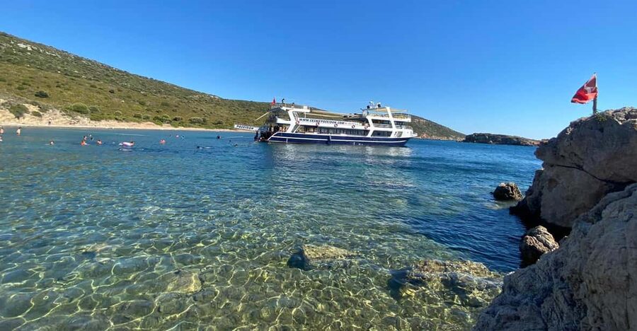 Cesme: Islands and Bays Boat Trip with BBQ Lunch - Donkey Island, known locally as Goni