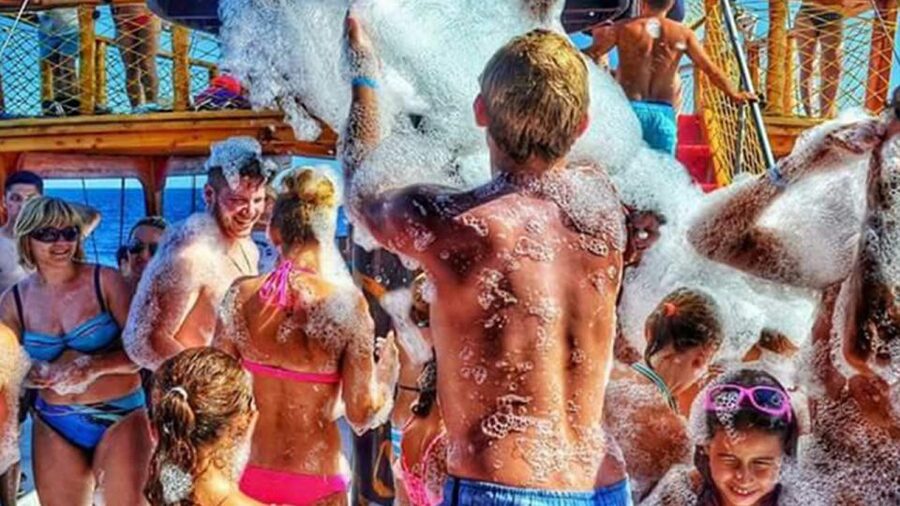 City of Side: Dolphin Island Boat Tour with BBQ & Foam Party - Manavgat Bosphorus, where river meets sea