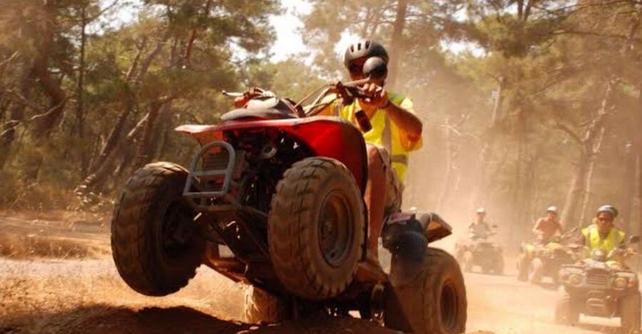 City of Side: Forest Quad-Bike Tour with Hotel Transfers - Learning the quad before the real track