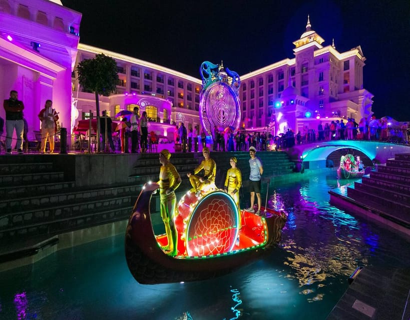 City of Side: Land of Legends Transfer & Boat Parade Show - Food, shopping, and paid activities