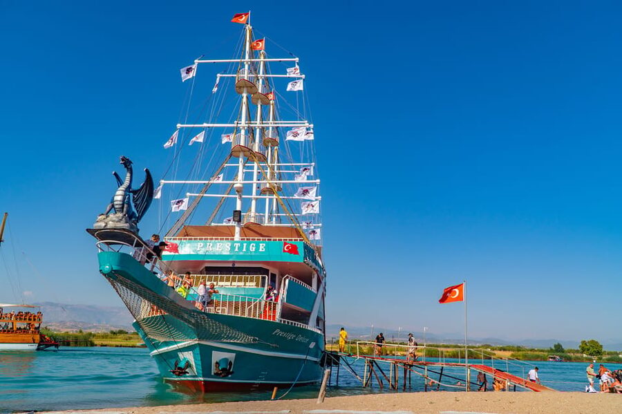 City of Side: Sightseeing Cruise w/ Swim Stops & Foam Party - Choosing your place on the three-level boat