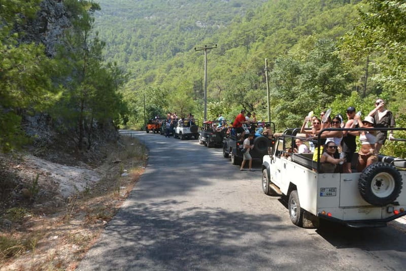 From Alanya: Jeep Safari with Lunch, Dim River & Cave - A Turkish village, fresh fruit, and local shopping