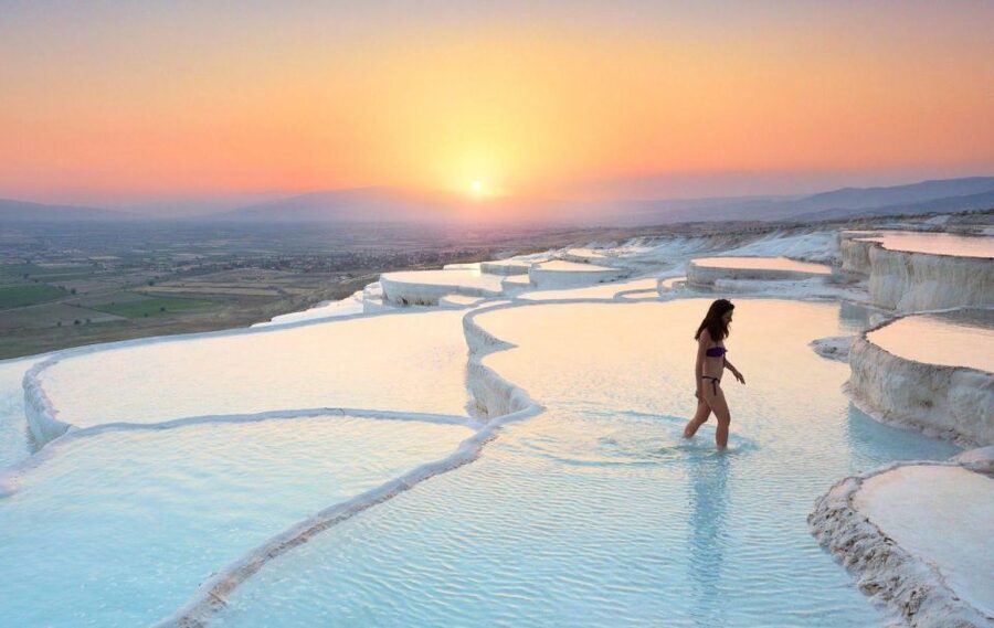 From Alanya: Pamukkale and Hierapolis Day Trip with Lunch - Walking the white travertines
