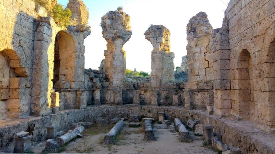 From Antalya: Day Tour of Ancient Roman Sites - Side: Roman Ruins Beside the Sea