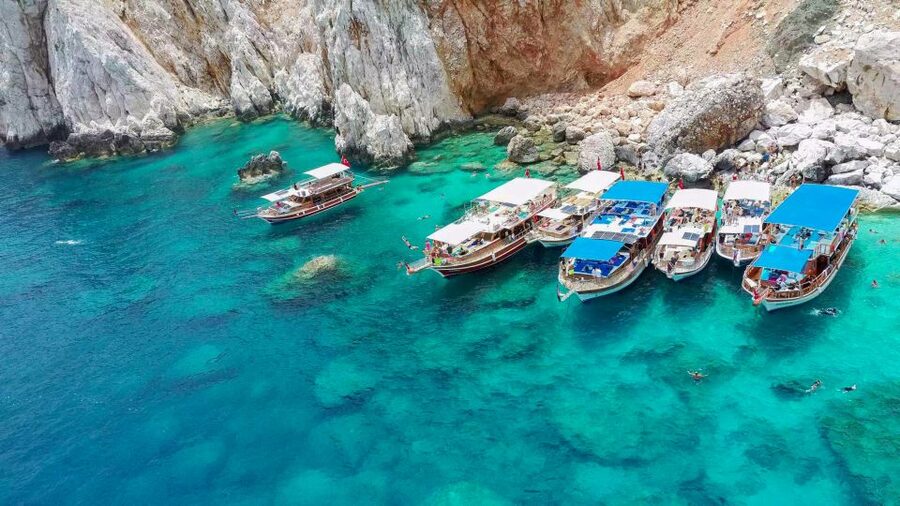 From Antalya or Kemer: Suluada Island Boat Trip with Lunch - Suluada’s western coast and the first swims