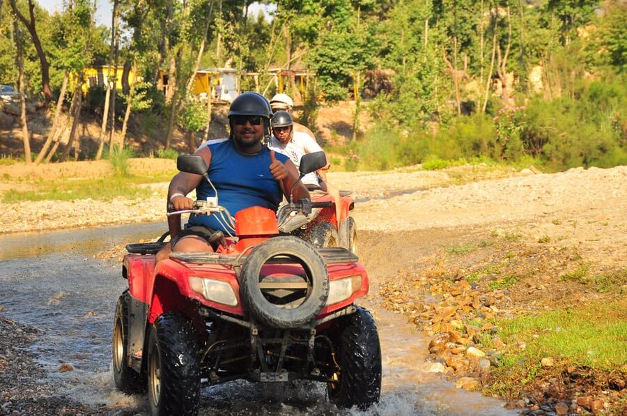 From Belek, Antalya Thrilling Quad Safari Adventure - Getting comfortable on the automatic quad