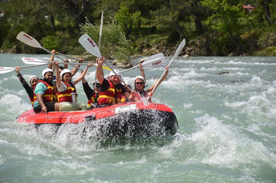 From Belek: Fully Combo Zipline, Quad Safari, Rafting, Lunch - A quick zipline above the trees
