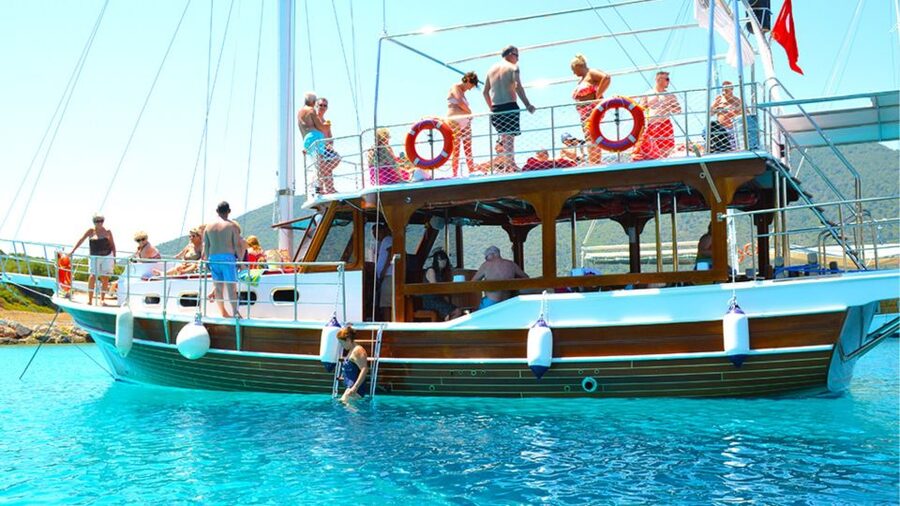 From Bodrum: Orak Island Boat Trip with Swim Stops and Lunch - Meeting at Halikarnas Port and getting on board