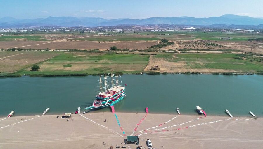 From City of Side: Dolphins Island Boat Trip with Transfer - From your Side hotel to Manavgat River