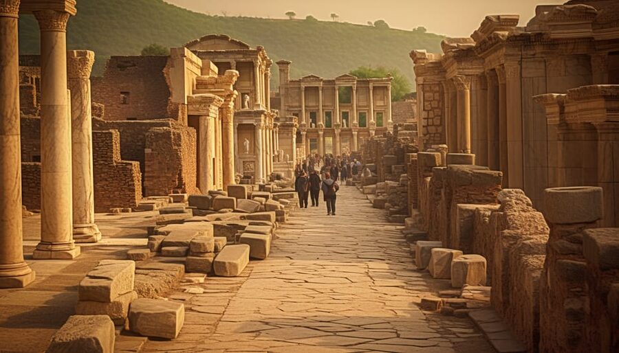 From Kusadasi Port: Ephesus, Artemis & Virgin Mary Tour - Walking Ephesus from the Library to the Great Theater
