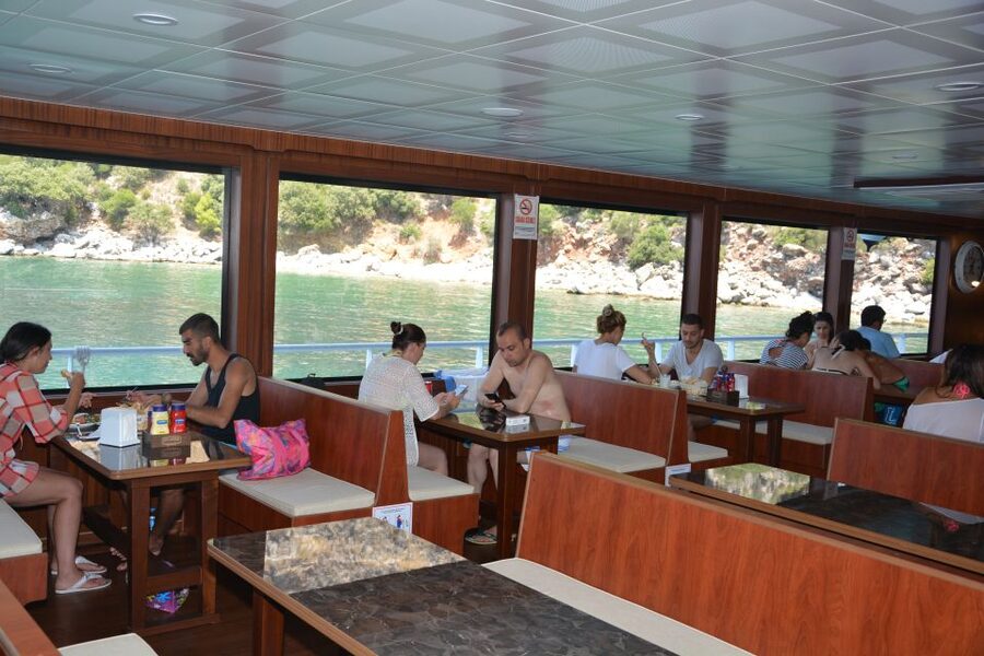 From Marmaris: Day Trip by Glass Bottom Semi Submarine - Aquarium Bay, the first water stop