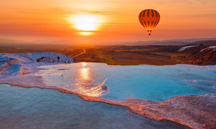 From Marmaris: Pamukkale Balloon Flight Day Trip with Lunch - Onyx, wine, olive oil, and Turkish delight stops