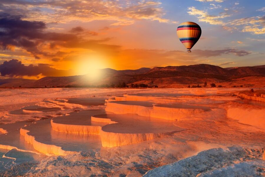 From Marmaris: Pamukkale Evening Tour with Transfer & Dinner - Cotton Castle after the heat fades
