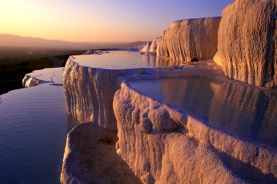 From Selcuk/Kusadasi/Izmir: Pamukkale Full-Day Tour - Walking barefoot on the white Pamukkale terraces
