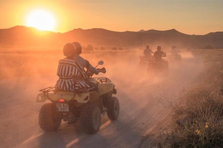 From Ürgüp/Göreme: Cappadocia Sunrise or Sunset Quad Tour - Rose Valley and the spider-web road network