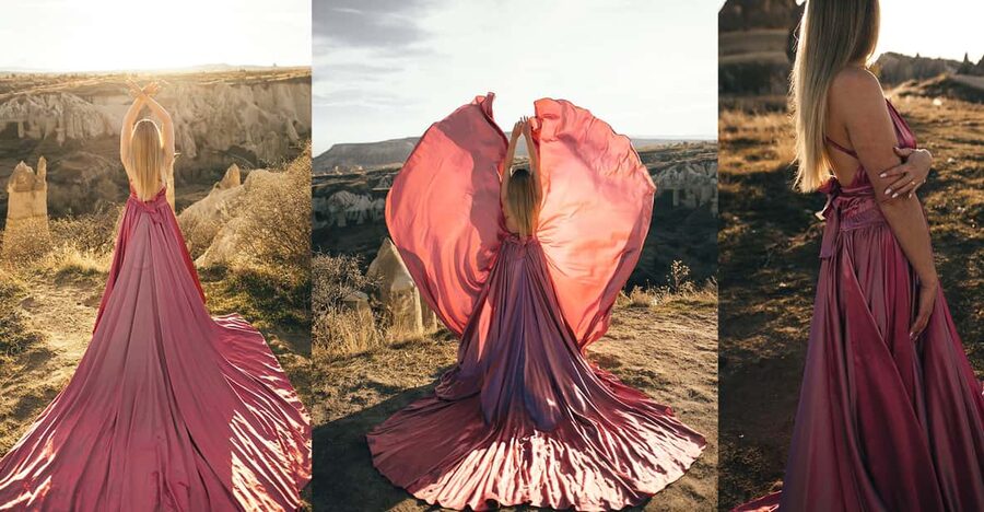 Göreme: Cappadocia Satin Flying Dress Rental - What the three-hour rental really covers