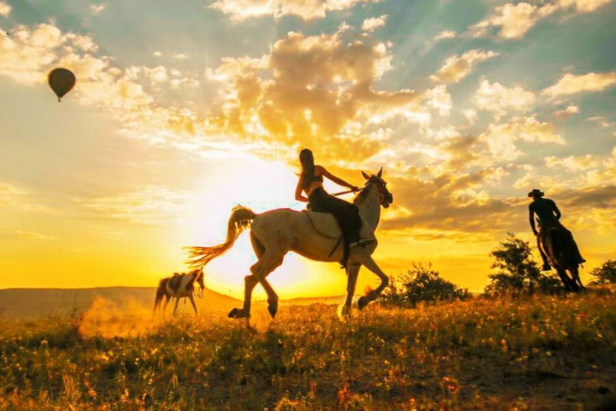 Horse Riding in Cappadocia - Rose Valley and the sharp-edged rock formations