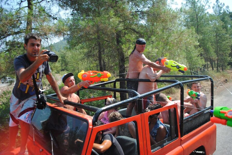 Icmeler Jeep Safari, Lunch, Water Fight, Colour & Foam Party - Jesus Beach and its unusual sand path