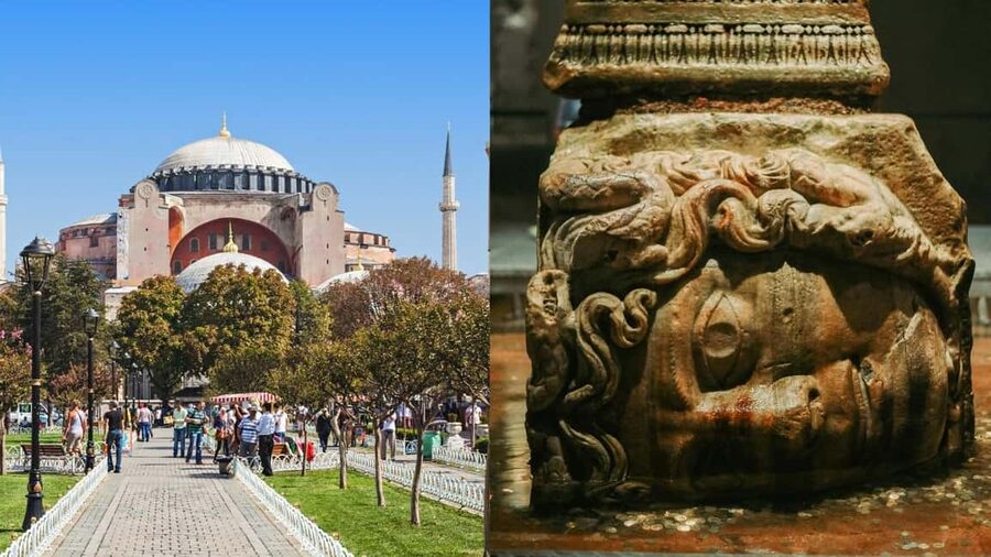 Istanbul: Basilica Cistern & Hagia Sophia Combo Ticket - Walking Into the Basilica Cistern
