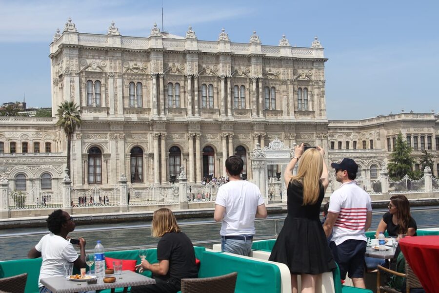 Istanbul: Bosphorus Strait and Black Sea Lunch Cruise - Dolmabahce Mosque and Palace from the water