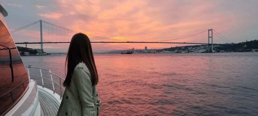 Istanbul: Bosphorus Sunset Cruise with Snacks and Wine - Bebek and the quieter northern shore