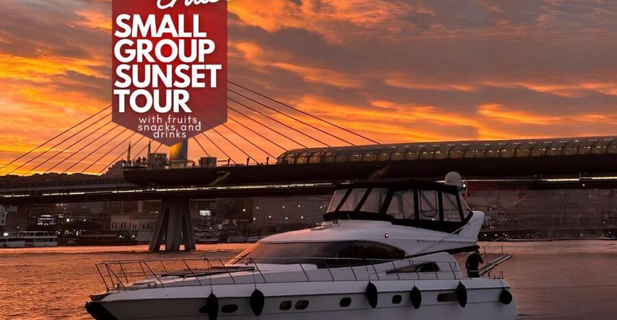 Istanbul: Small-Group Luxury Yacht Sunset Cruise w/ Snacks - Galataport and the Palaces Along the European Shore