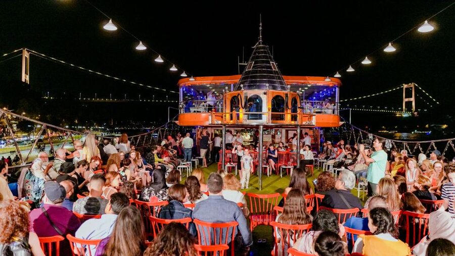 Istanbul: Turkish Night on the Bosphorus Dinner Cruise - Boarding with Turkish Delight and a Bosphorus view