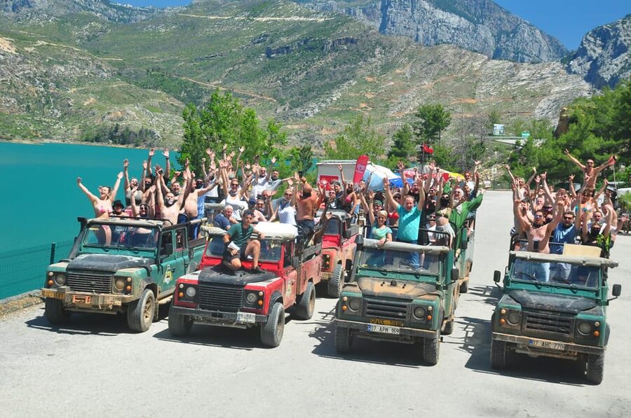 Jeep Safari-Lunch-Boat-Canyon-Waterfall-Foam,Water Party - The boat trip and a different view of Green Lake